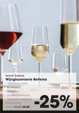 Hanos Schott Zwiesel Wijnglazenserie Belfesta aanbieding