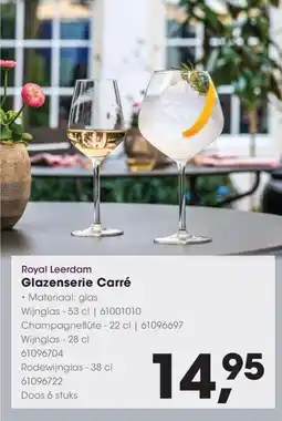 Hanos Royal Leerdam Glazenserie Carré aanbieding