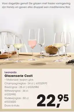 Hanos Leonardo Glazenserie Cesti aanbieding