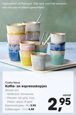 Hanos Costa Nova Koffie- en espressokopjes aanbieding