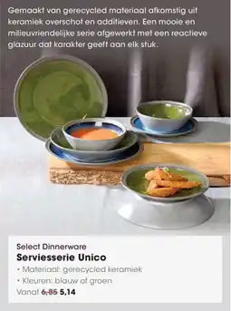Hanos Select Dinnerware Serviesserie Unico aanbieding