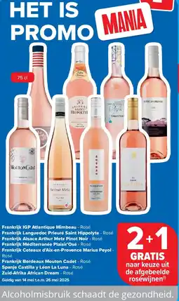 Carrefour Frankrijk IGP Atlantique Mimbeau - Rosé aanbieding