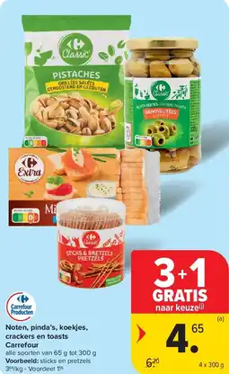 Carrefour Noten, pinda’s, koekjes, crackers en toasts Carrefour aanbieding