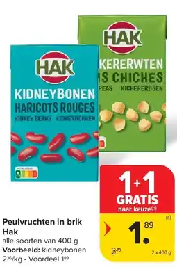Carrefour Peulvruchten in brik Hak aanbieding