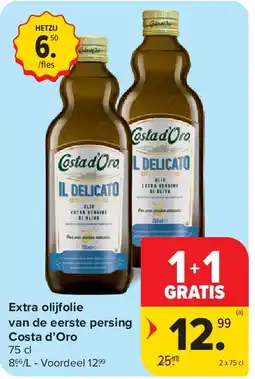 Carrefour Extra olijfolie van de eerste persing Costa d’Oro aanbieding