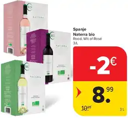 Carrefour Spanje Naterra bio aanbieding