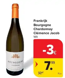 Carrefour Frankrijk Bourgogne Chardonnay Clémence Jacob aanbieding