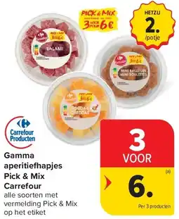 Carrefour Gamma aperitiefhapjes Pick & Mix Carrefour aanbieding
