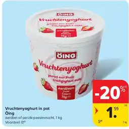 Carrefour Vruchtenyoghurt in pot Öing aanbieding