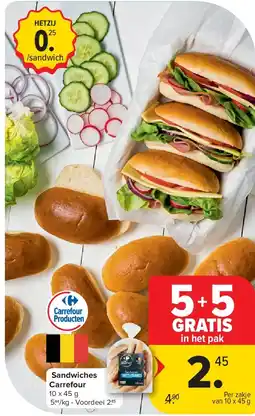 Carrefour Sandwiches Carrefour aanbieding