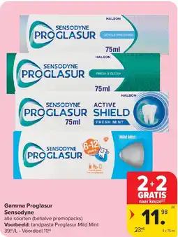 Carrefour Gamma Proglasur Sensodyne aanbieding