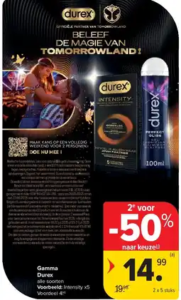Carrefour Gamma Durex aanbieding