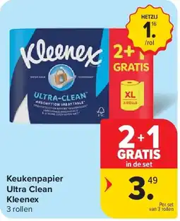 Carrefour Keukenpapier Ultra Clean Kleenex aanbieding
