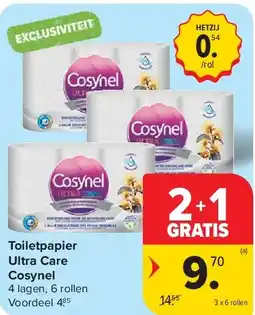 Carrefour Toiletpapier Ultra Care Cosynel aanbieding
