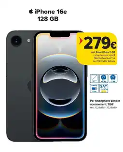 Carrefour iPhone 16e 128 GB aanbieding