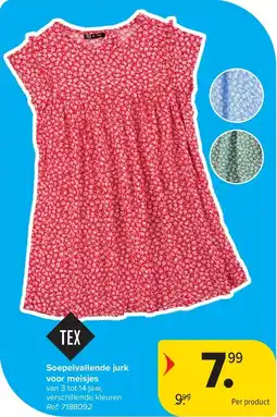Carrefour Soepelvallende jurk voor meisjes aanbieding