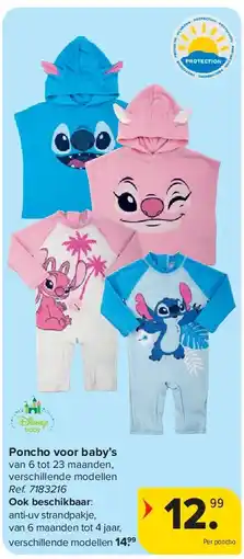 Carrefour Poncho voor baby’s aanbieding