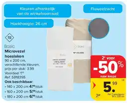 Carrefour Microvezel hoeslaken aanbieding