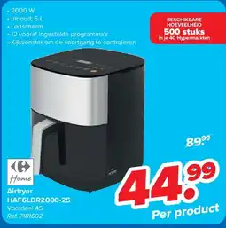 Carrefour Airfryer HAF6LDR2000-25 aanbieding