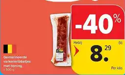 Carrefour Market Gemarineerde varkensribbetjes met honing aanbieding