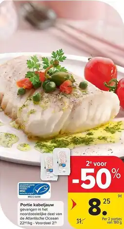 Carrefour Market Portie Kabeljauw aanbieding