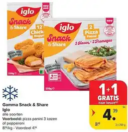 Carrefour Market Gamma Snack & Share Iglo aanbieding
