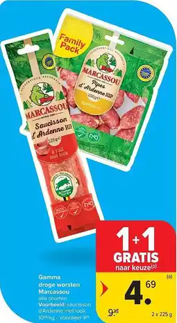 Carrefour Market Gamma Droge Worsten Marcassou aanbieding