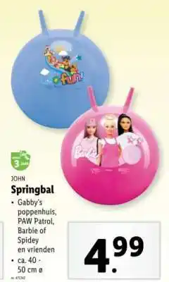 Lidl JOHN Springbal aanbieding