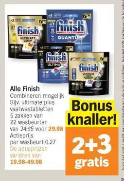 Albert Heijn Alle Finish aanbieding