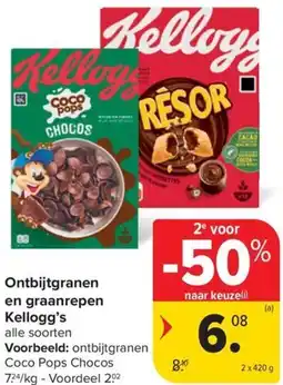 Carrefour Market Kellogg's Ontbijtgranen en graanrepen aanbieding