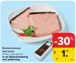Carrefour Eendenmousse met porto aanbieding