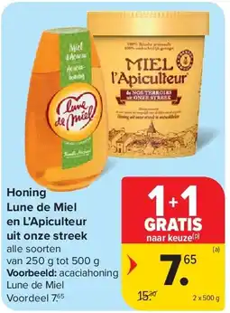 Carrefour Honing Lune de Miel en L’Apiculteur uit onze streek aanbieding
