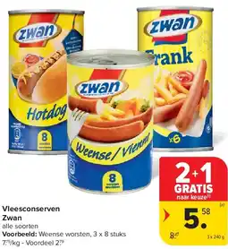 Carrefour Vleesconserven Zwan aanbieding