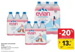Carrefour Natuurlijk mineraalwater Evian aanbieding