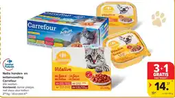 Carrefour Natte honden- en kattenvoeding Carrefour aanbieding