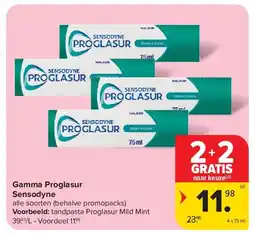 Carrefour Gamma Proglasur Sensodyne aanbieding