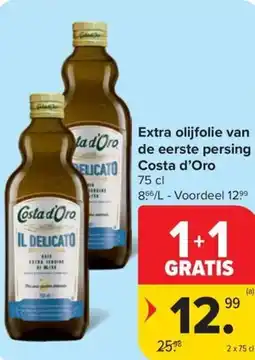 Carrefour Market Costa d'oro extra olijfolie van de eerste persing aanbieding