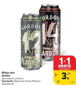 Carrefour Market Gordon Blikjes bier aanbieding