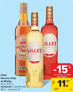 Carrefour Market Lillet, Havana Club of Malibu aanbieding