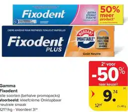 Carrefour Market Fixodent gamma aanbieding