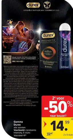 Carrefour Market Durex gamma aanbieding
