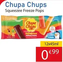 Tanger Markt Chupa chups squeezee freeze pops aanbieding