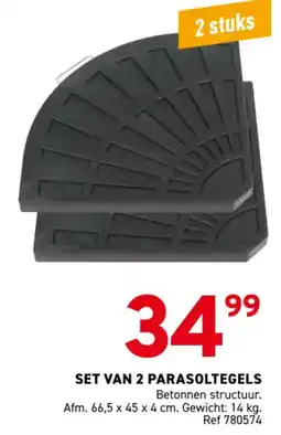 Trafic Set van 2 parasoltegels aanbieding