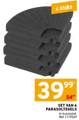 Trafic Set van 4 parasoltegels aanbieding