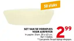 Trafic Set van 50 vormpjes voor airfryer aanbieding