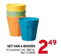 Trafic Set van 4 bekers aanbieding