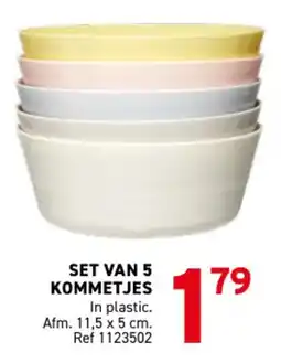 Trafic Set van 5 kommetjes aanbieding