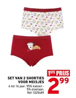 Trafic Set van 2 shorties voor meisjes aanbieding
