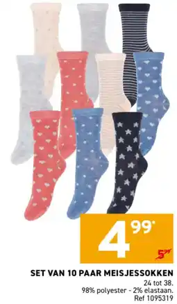 Trafic Set van 10 paar meisjessokken aanbieding
