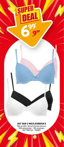 Trafic Set van 2 meisjesbeha's aanbieding